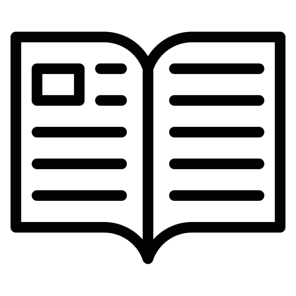 Corporate Design BW Icon Broschüre
