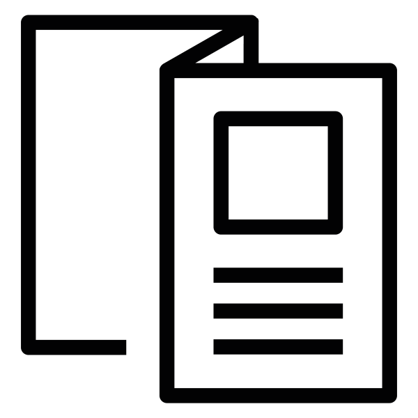 Corporate Design BW Icon Flyer